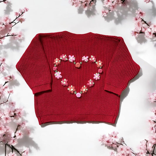 Floral Heart Cardigan